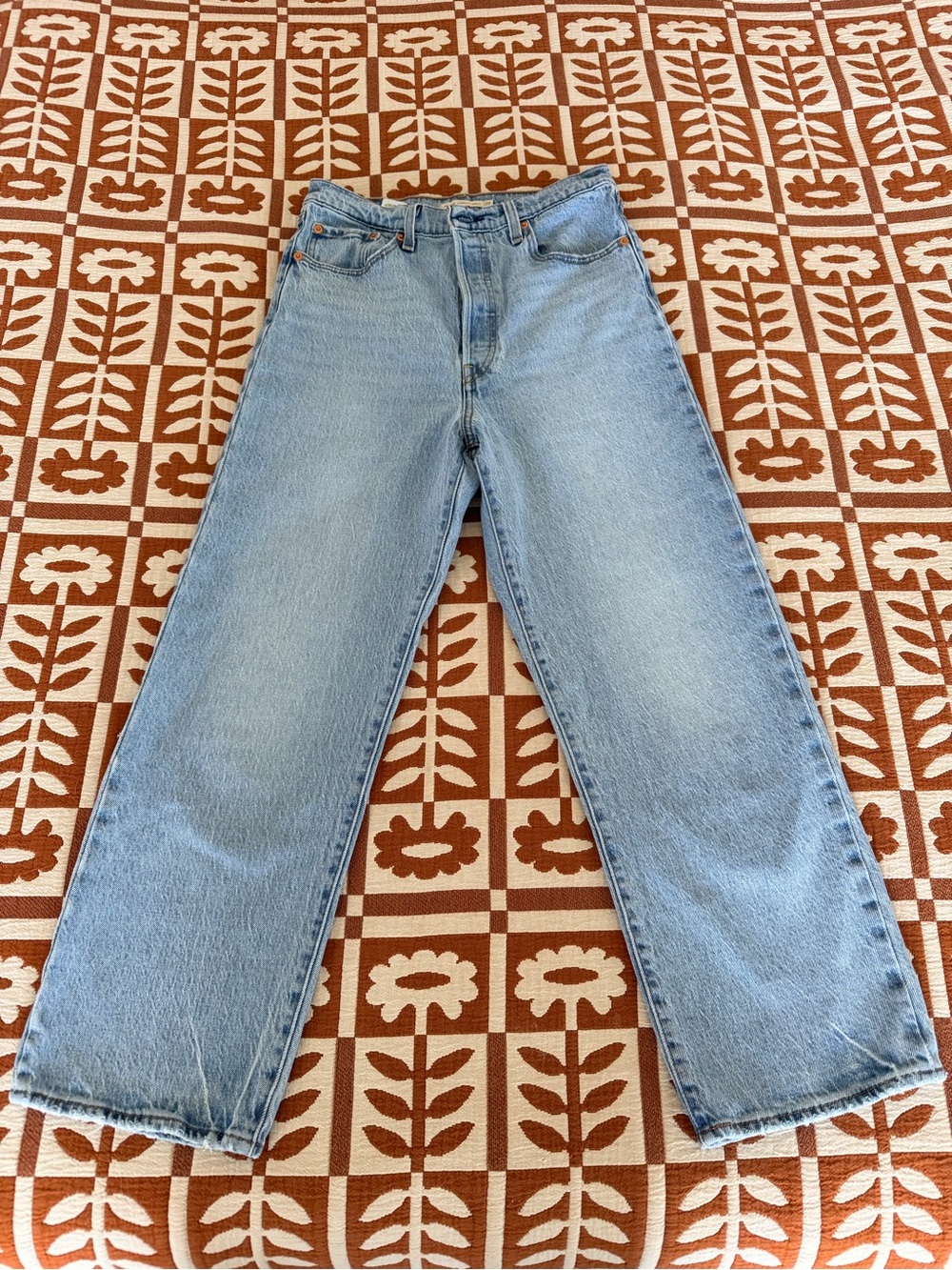 Levi's Light Blue Ribcage Ankle Jeans